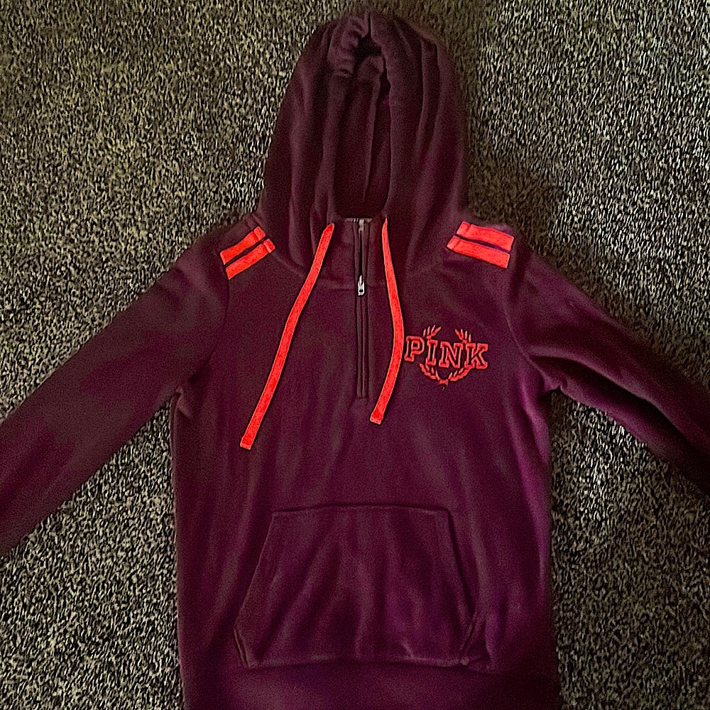 PINK Victoria Secret hoodie, Maroon, size S